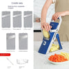 ADJUSTABLE 5-IN-1 VERTICAL VEGETABLE CUTTER & SHREDDER.