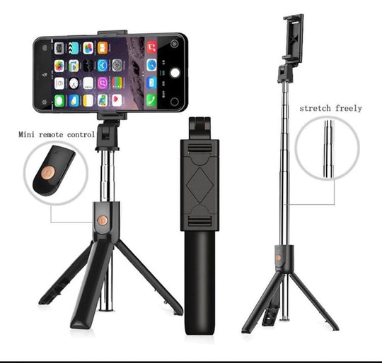 Selfie Stick With LED Light Mini Tripod Stand.