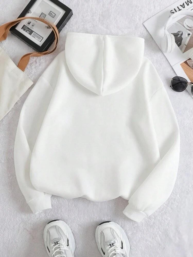 Cozy White Fleece Hoodie for All-DAY Comfort